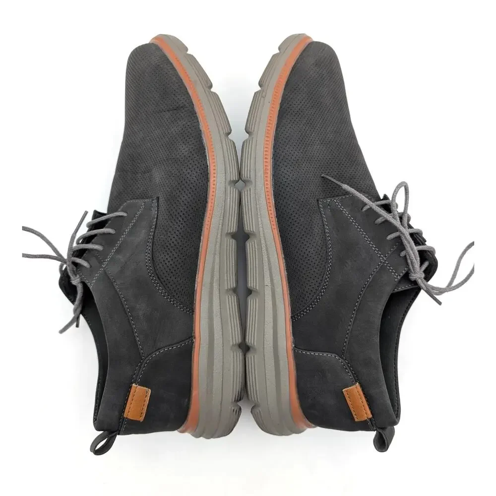 Aston Marc Eglon Lace-Up Oxford Shoes Round Toe Men's Grey Size US10.5 EU44